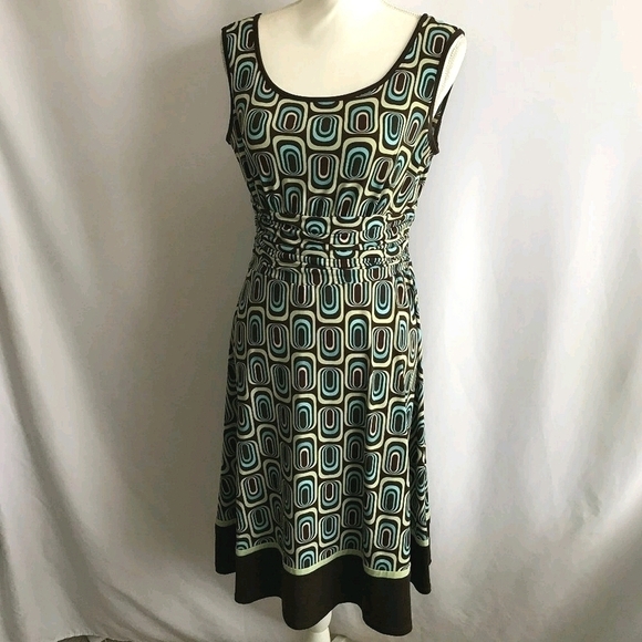 *4/$20* Studio I Sleeveless Geometric Print Dress - Picture 1 of 8